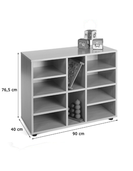 Mueble escolar bajo 10 casillas Mobeduc
