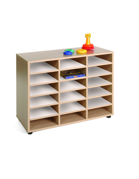 Mueble escolar bajo 18 casillas Mobeduc