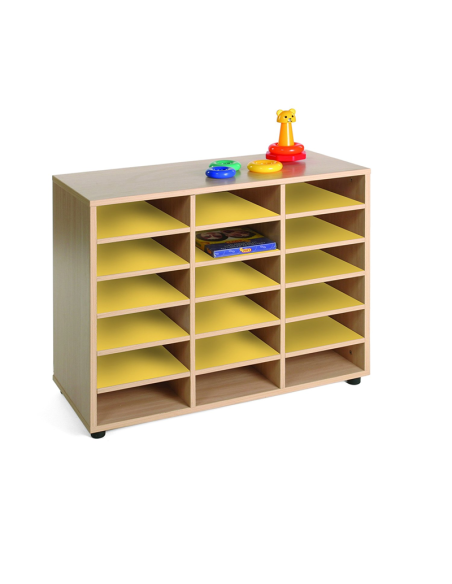 Mueble escolar bajo 18 casillas Mobeduc