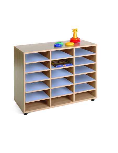 Mueble escolar bajo 18 casillas Mobeduc