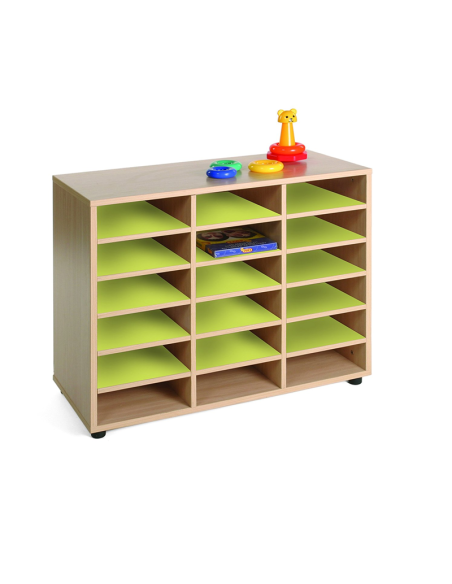 Mueble escolar bajo 18 casillas Mobeduc
