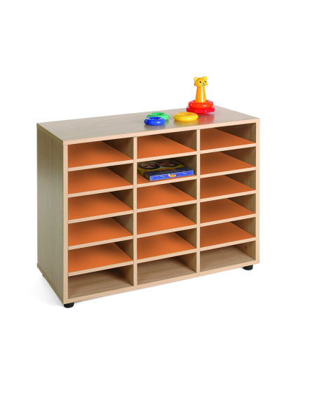 Mueble escolar bajo 18 casillas Mobeduc