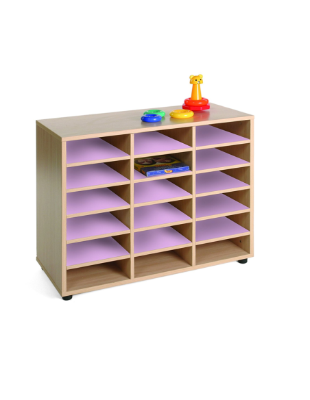 Mueble escolar bajo 18 casillas Mobeduc
