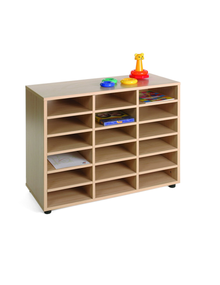Mueble escolar bajo 18 casillas Mobeduc