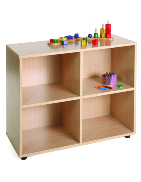Mueble escolar bajo 4 casillas Mobeduc