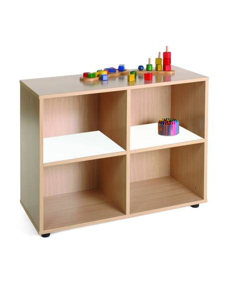 Mueble escolar bajo 4 casillas Mobeduc
