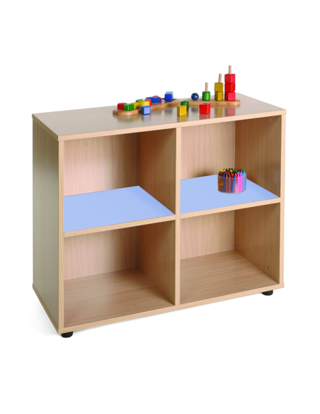 Mueble escolar bajo 4 casillas Mobeduc