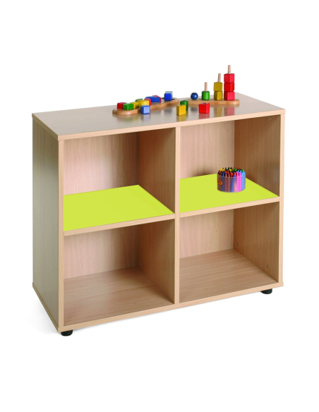 Mueble escolar bajo 4 casillas Mobeduc