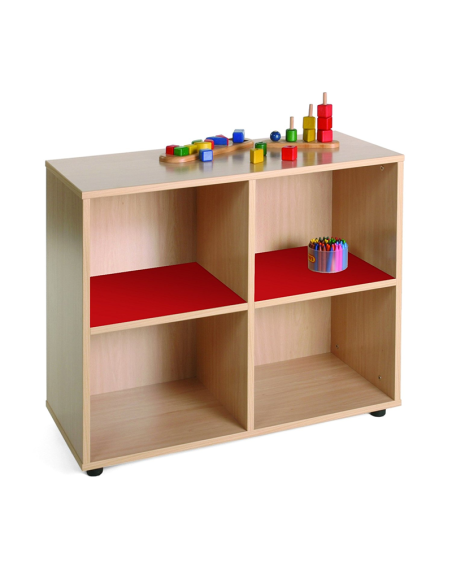 Mueble escolar bajo 4 casillas Mobeduc