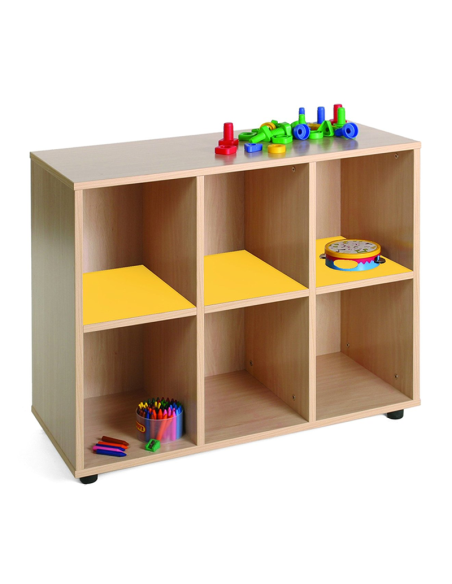 Mueble escolar bajo 6 casillas Mobeduc