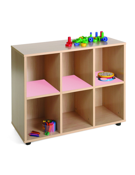 Mueble escolar bajo 6 casillas Mobeduc