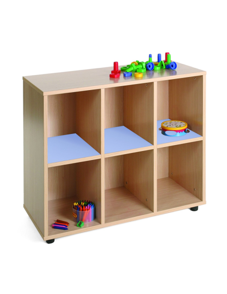Mueble escolar bajo 6 casillas Mobeduc