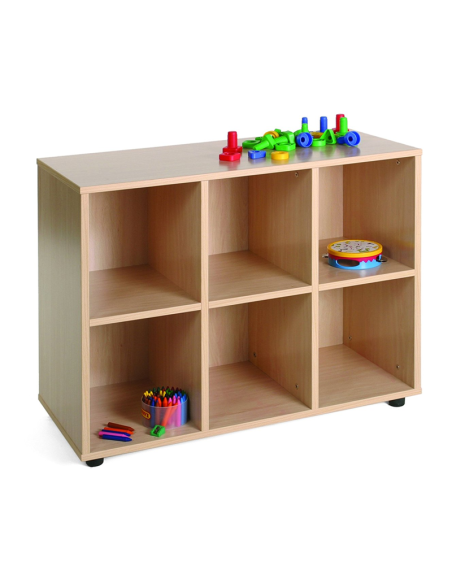 Mueble escolar bajo 6 casillas Mobeduc