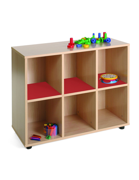 Mueble escolar bajo 6 casillas Mobeduc