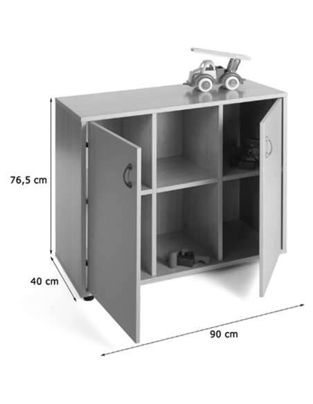Mueble escolar bajo armario 6 casillas Mobeduc