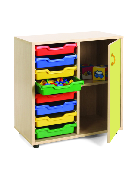 Mueble escolar bajo cubetero y armario Mobeduc