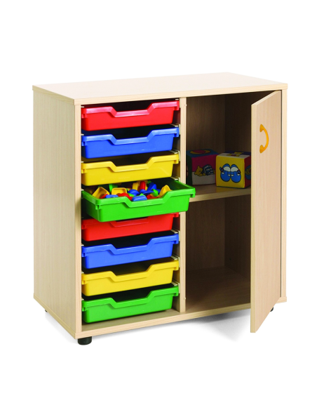 Mueble escolar bajo cubetero y armario Mobeduc