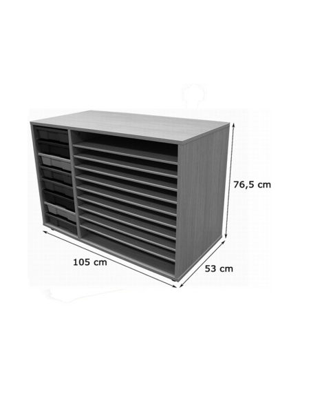 Mueble escolar cubetero y cartulinero Mobeduc