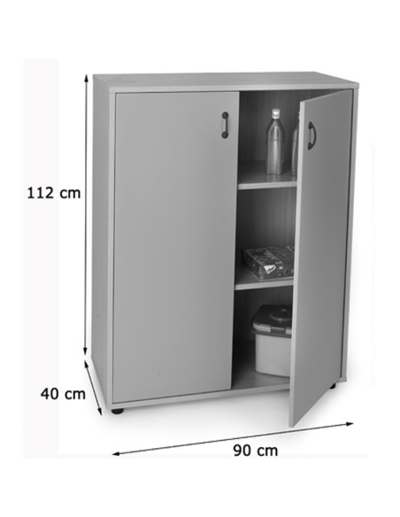 Mueble escolar intermedio armario 3 estantes Mobeduc