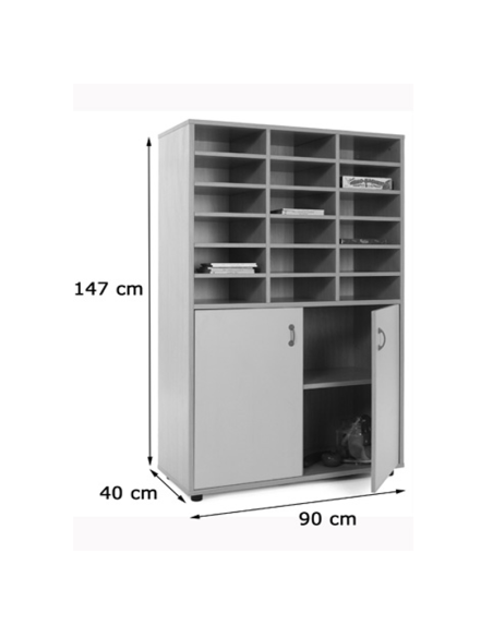 Mueble escolar medio armario y casillero Mobeduc