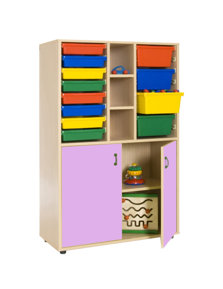 Mueble escolar medio armario y cubetero Mobeduc