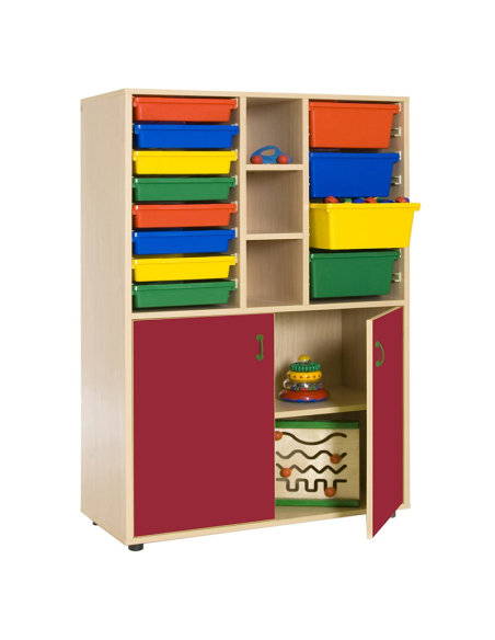Mueble escolar medio armario y cubetero Mobeduc