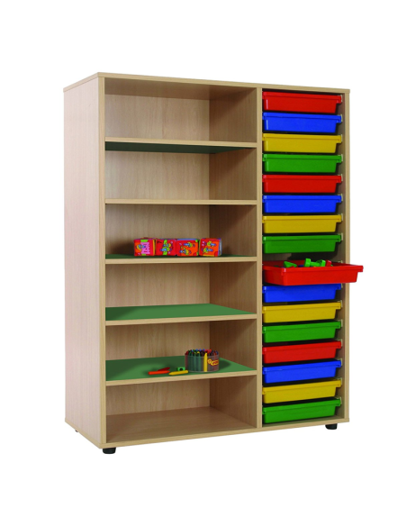 Mueble escolar medio estanteria cubetero Mobeduc