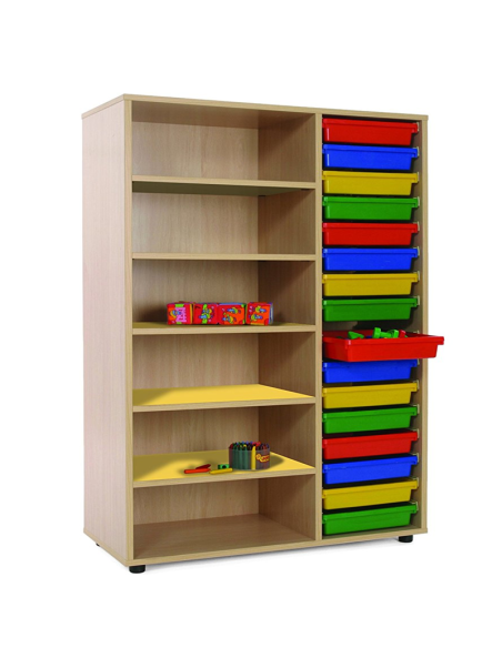 Mueble escolar medio estanteria cubetero Mobeduc