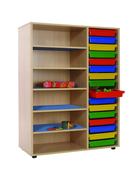 Mueble escolar medio estanteria cubetero Mobeduc