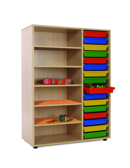 Mueble escolar medio estanteria cubetero Mobeduc