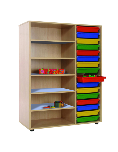 Mueble escolar medio estanteria cubetero Mobeduc