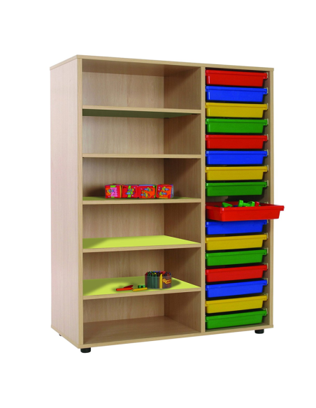 Mueble escolar medio estanteria cubetero Mobeduc