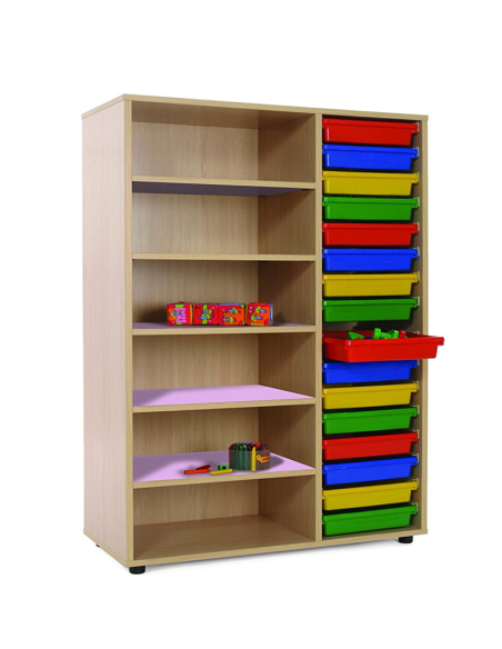Mueble escolar medio estanteria cubetero Mobeduc