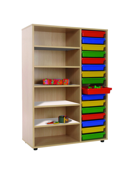 Mueble escolar medio estanteria cubetero Mobeduc