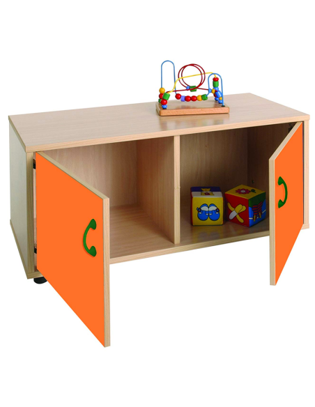 Mueble escolar superbajo armario 2 casillas Mobeduc