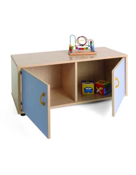 Mueble escolar superbajo armario 2 casillas Mobeduc