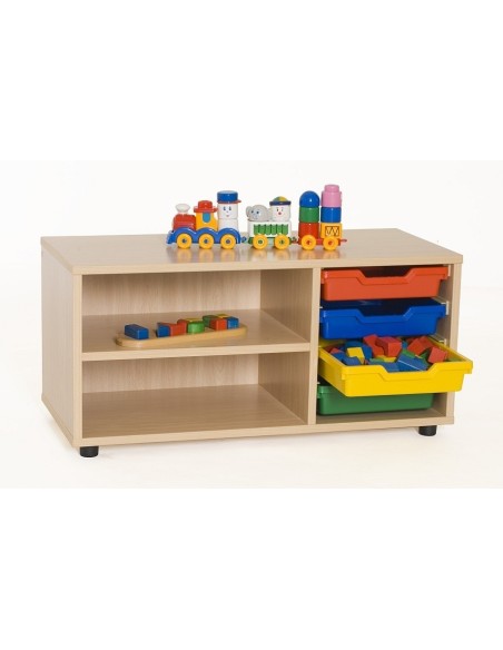 Mueble escolar superbajo estantería cubetero Mobeduc