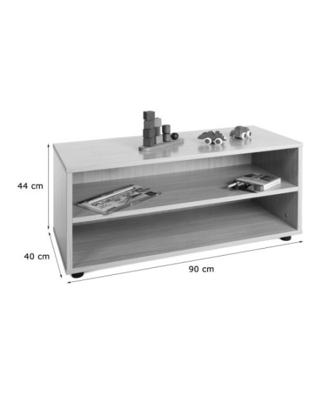 Mueble Escolar Superbajo con 2 Estantes Mobeduc- Seguro y Versátil