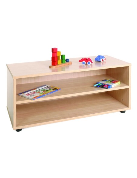 Mueble Escolar Superbajo con 2 Estantes Mobeduc- Seguro y Versátil