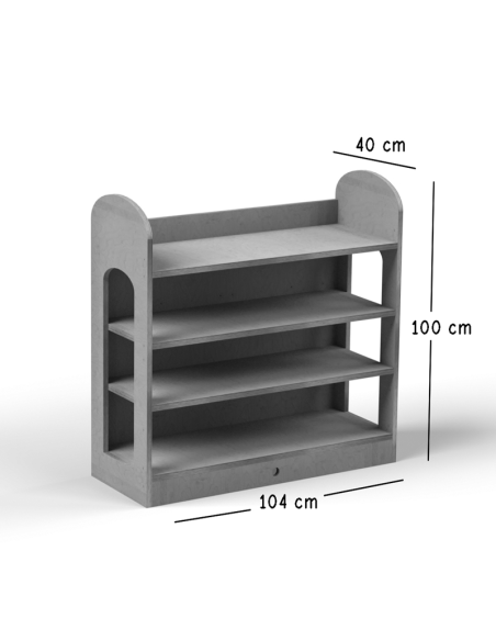 Mueble estantería 4 niveles