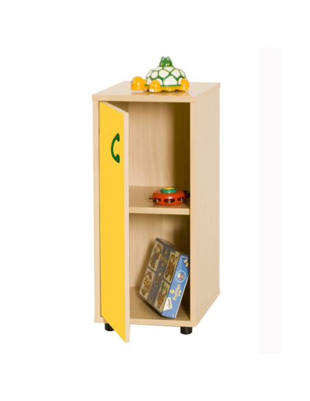 Mueble infantil bajo/armario con 2 estantes madera