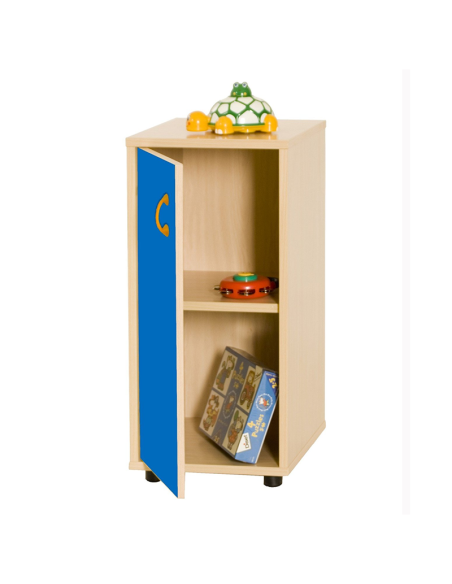 Mueble infantil bajo/armario con 2 estantes madera