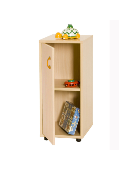 Mueble infantil bajo/armario con 2 estantes madera