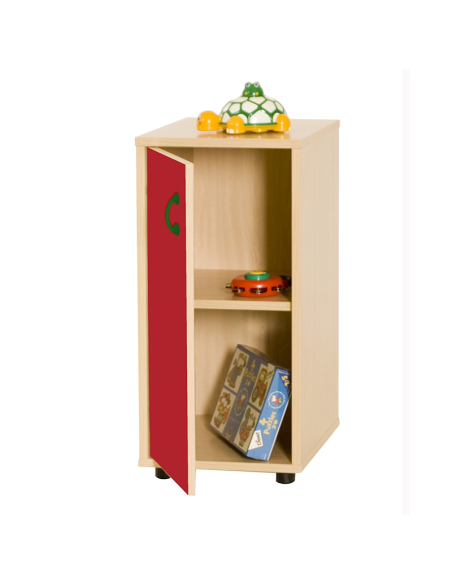 Mueble infantil bajo/armario con 2 estantes madera