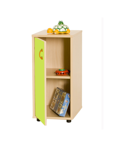 Mueble infantil bajo/armario con 2 estantes madera