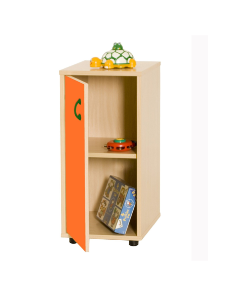 Mueble infantil bajo/armario con 2 estantes madera