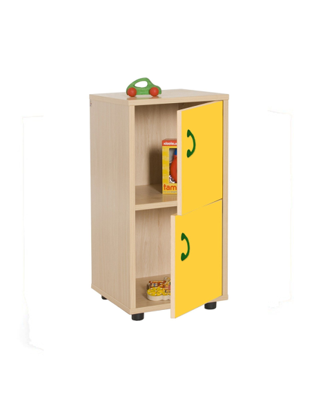 Mueble infantil bajo/armario con 2 puertas madera Mobeduc
