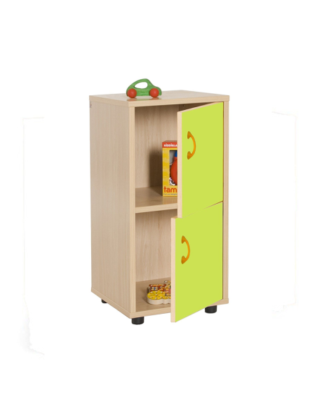 Mueble infantil bajo/armario con 2 puertas madera Mobeduc