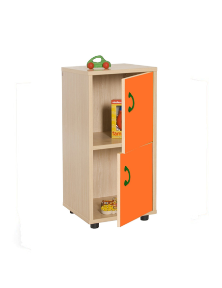 Mueble infantil bajo/armario con 2 puertas madera Mobeduc