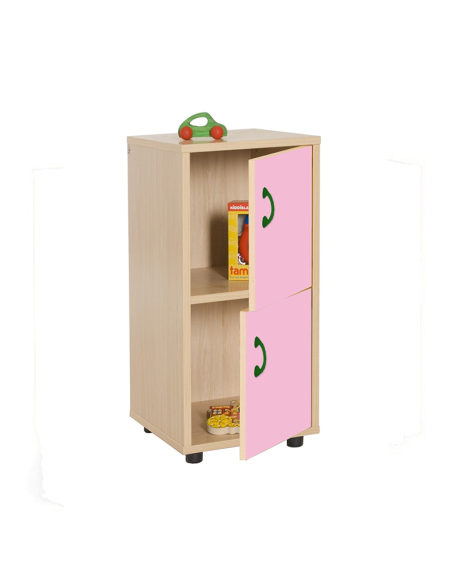 Mueble infantil bajo/armario con 2 puertas madera Mobeduc
